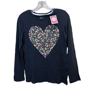 Circo Grey  Heart Long Sleeve  Tee Shirt Size XL